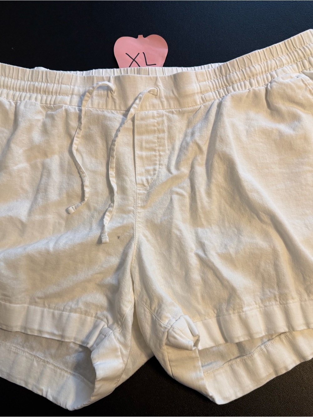 Old Navy White Elastic Waist Drawstring Athletic Shorts
